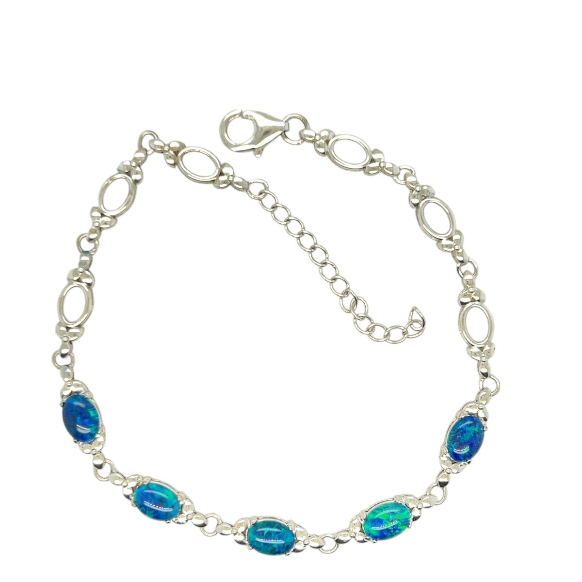 Sterling Silver Triplet Opal Bracelet (sstbra5170)