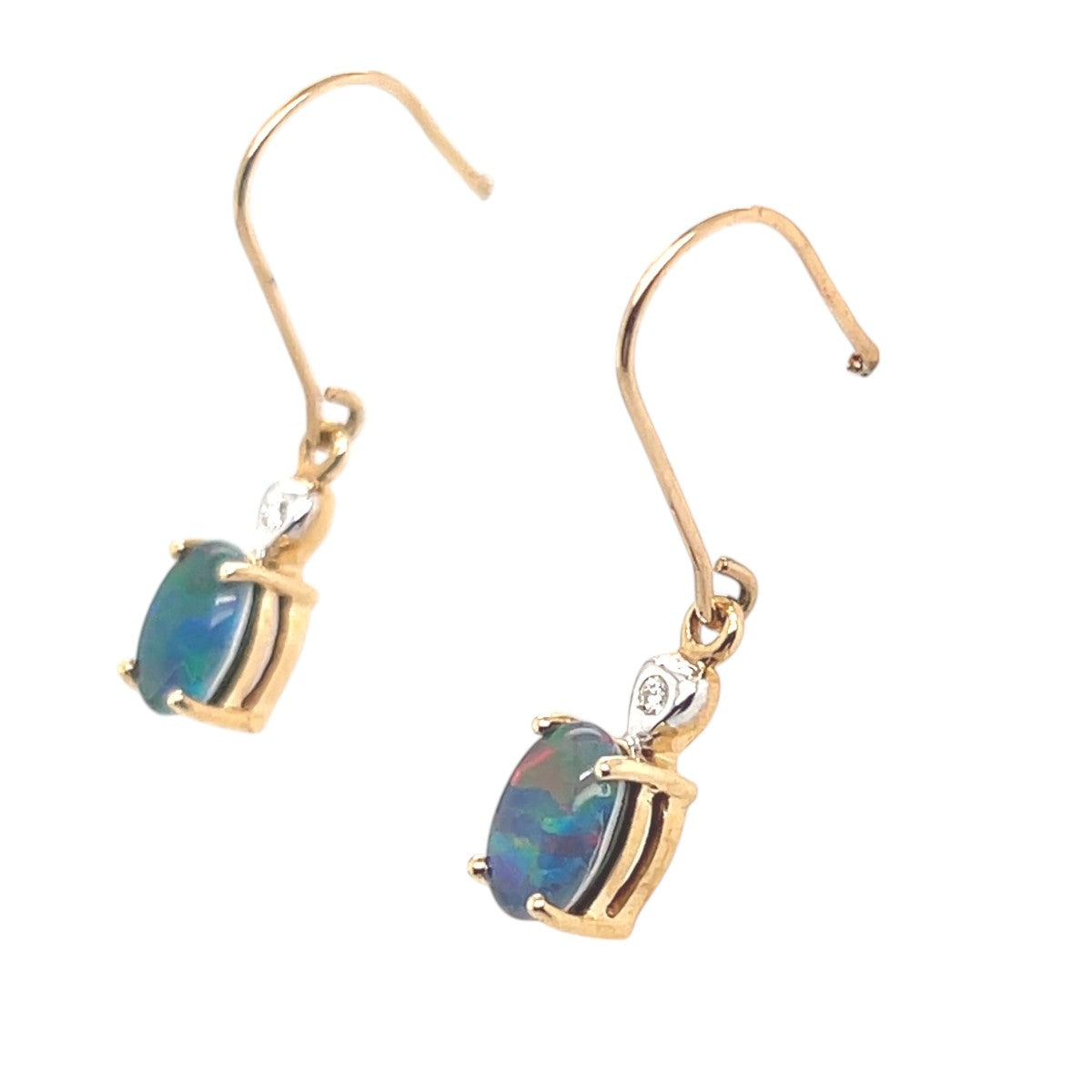 9ct Gold triplet Opal Earrings (tre2315)