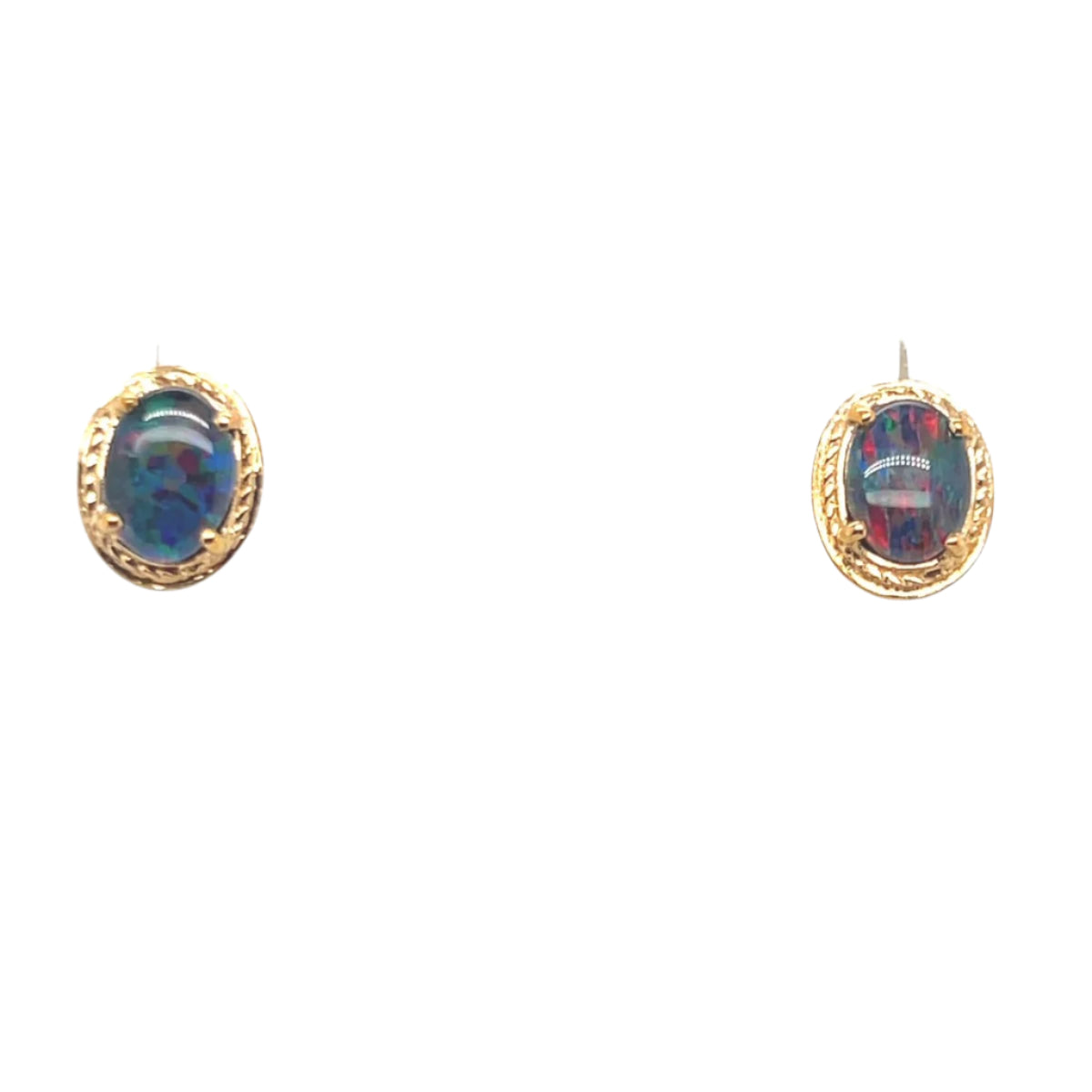 9ct Gold Triplet Opal Earrings (tre2361)