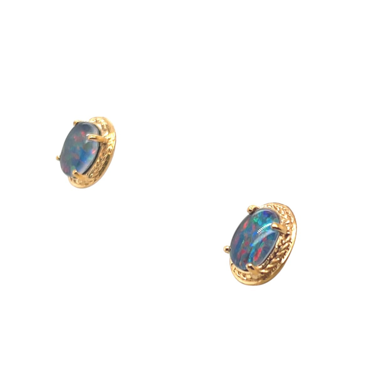 9ct Gold Triplet Opal Earrings (tre2361)