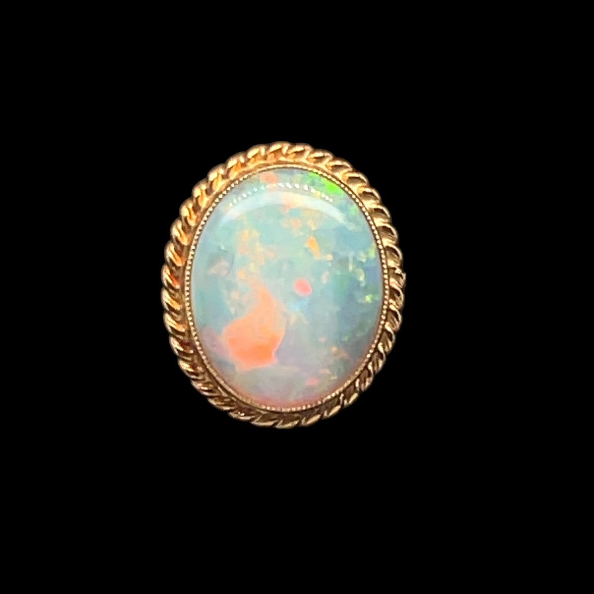 18ct Gold Solid Opal Tie tack (tie137)