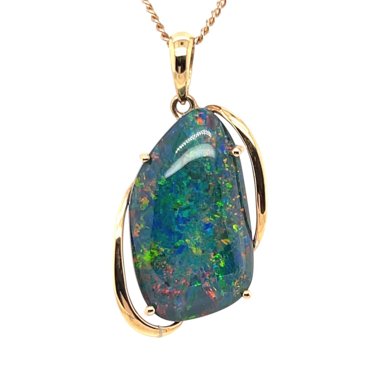 9ct Gold triplet Opal Pendant (tp6402)