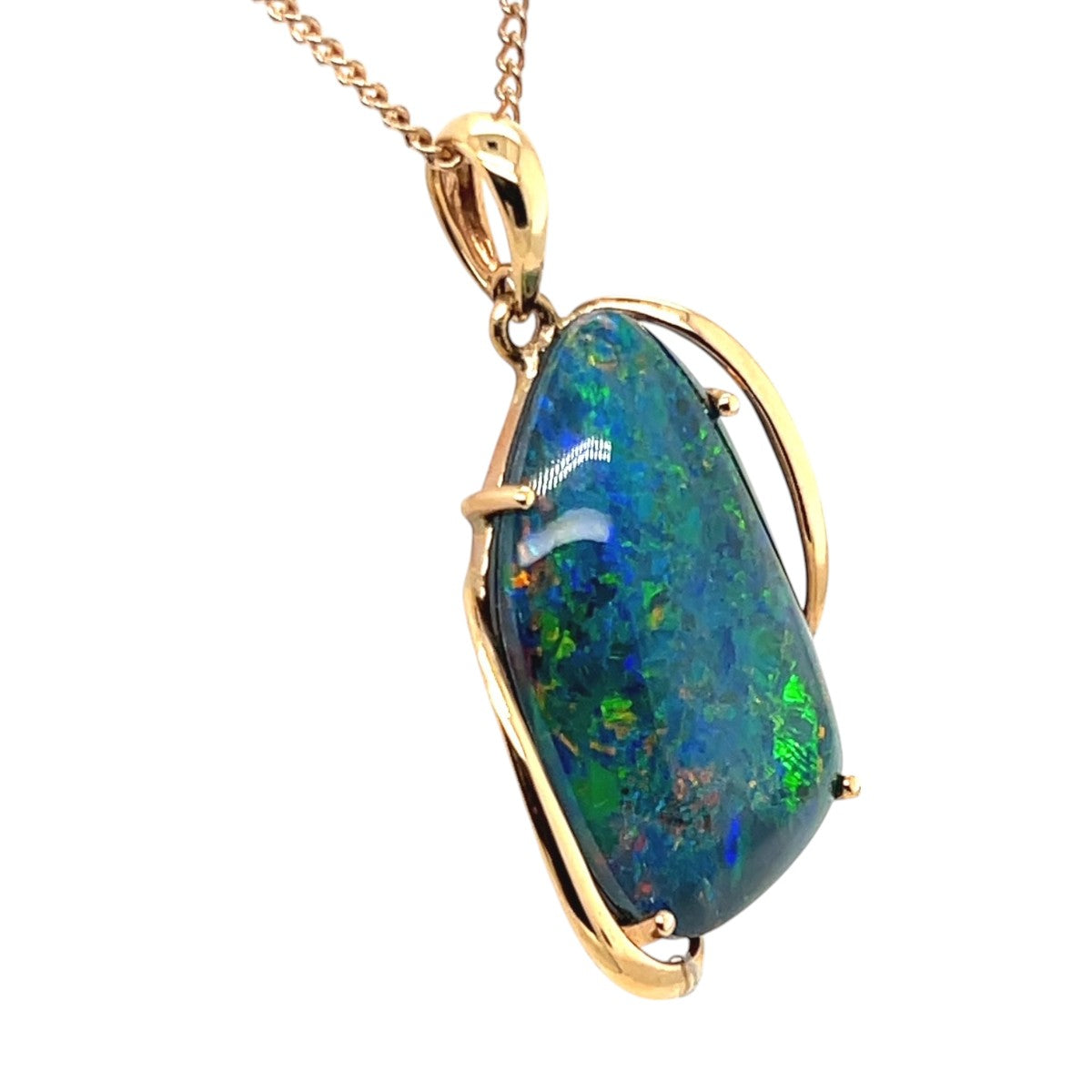 9ct Gold triplet Opal Pendant (tp6402)