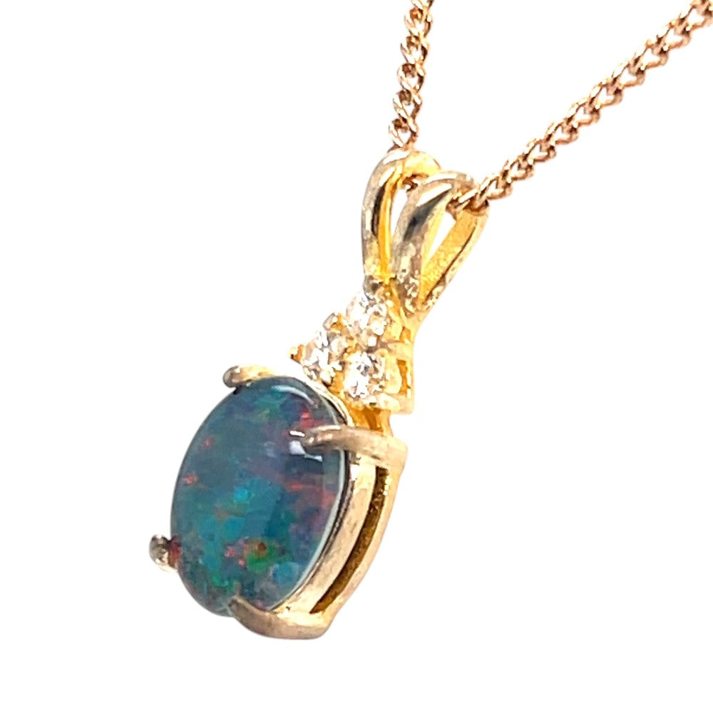Gold Plated Sterling Silver Triplet Pendant (gptp8479)