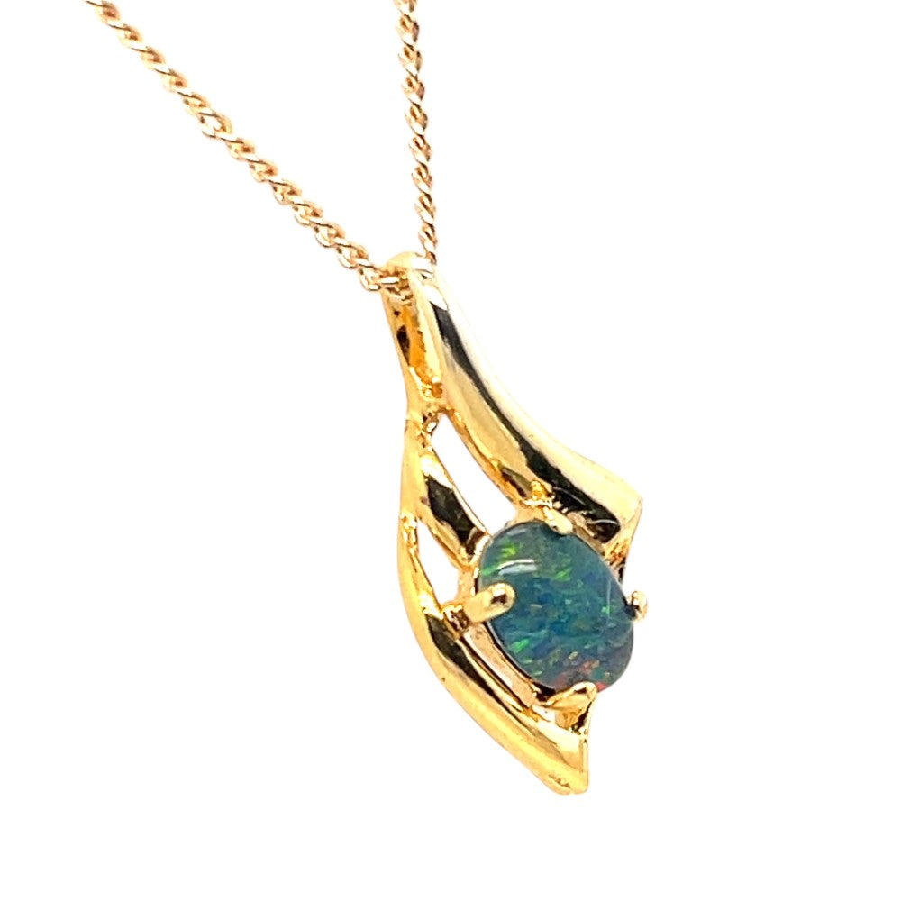 Gold Plated Sterling Silver Triplet Pendant (gptp8480)