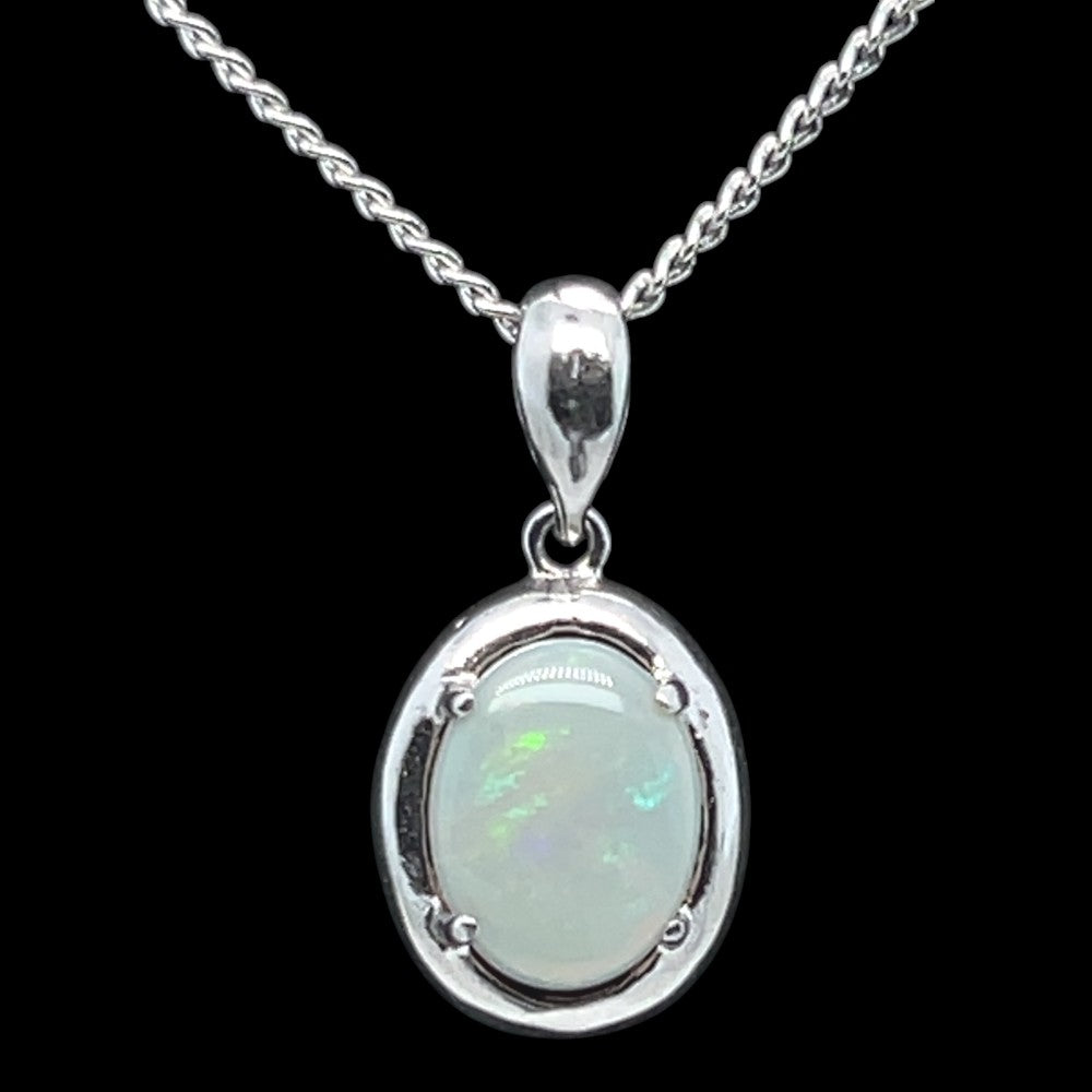 Sterling Silver Solid Opal Pendant  (sssp3369)