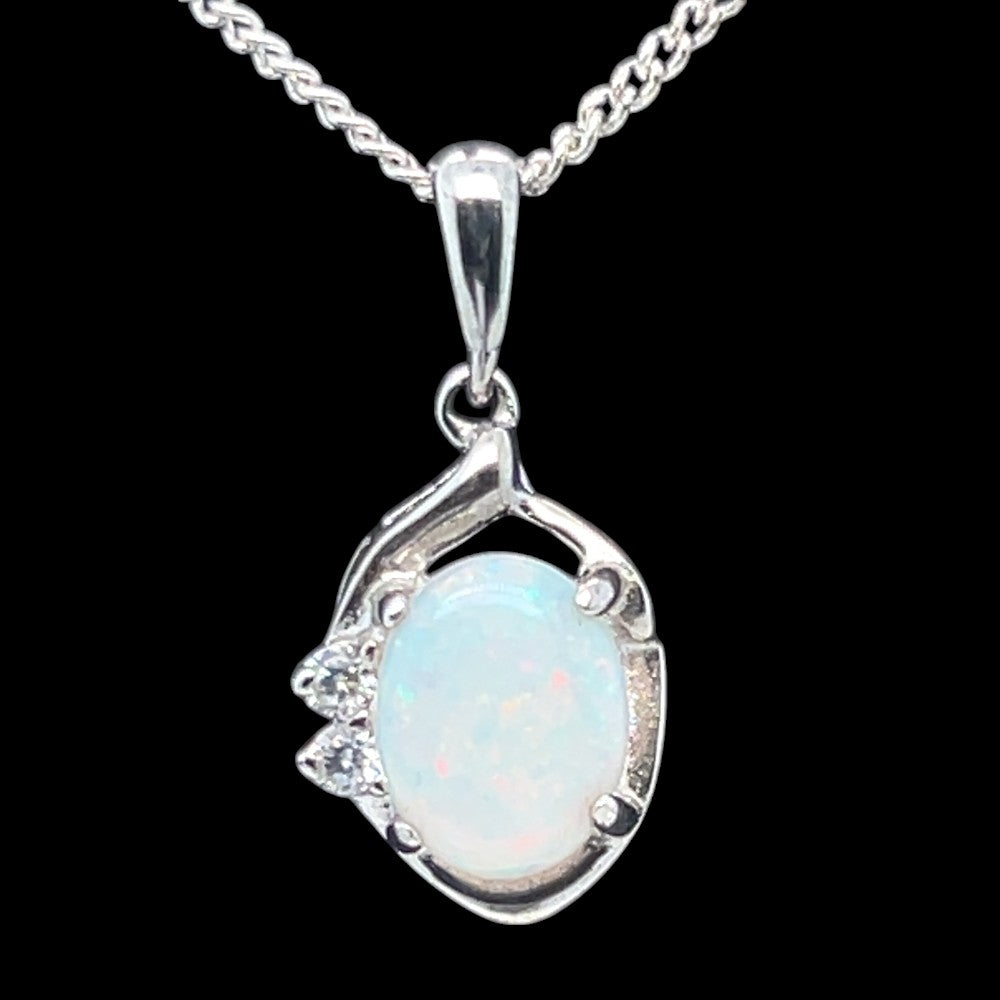 Sterling Silver Solid Opal Pendant (sssp6900)