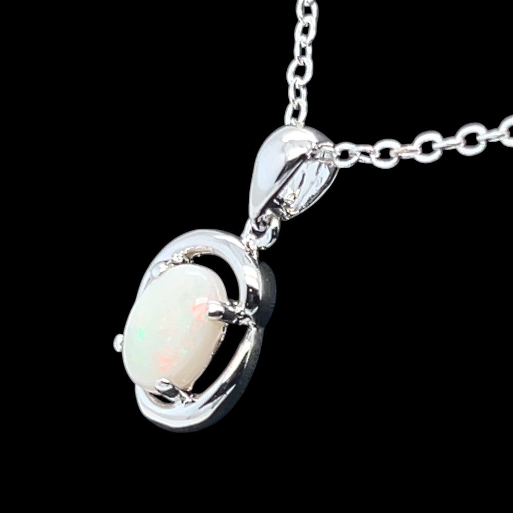 Sterling silver solid opal pendant (sssp6116)