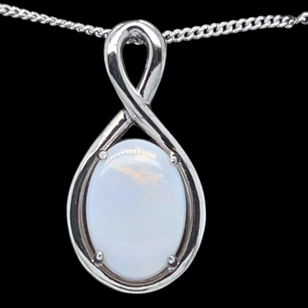 Sterling Silver Crystal Opal Pendant (ssp1230)