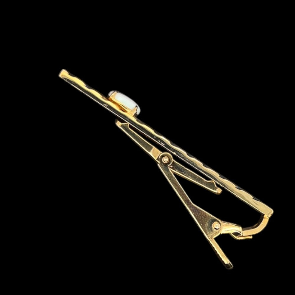 Gold Plated Solid Opal Tie Bar (gpstb17)