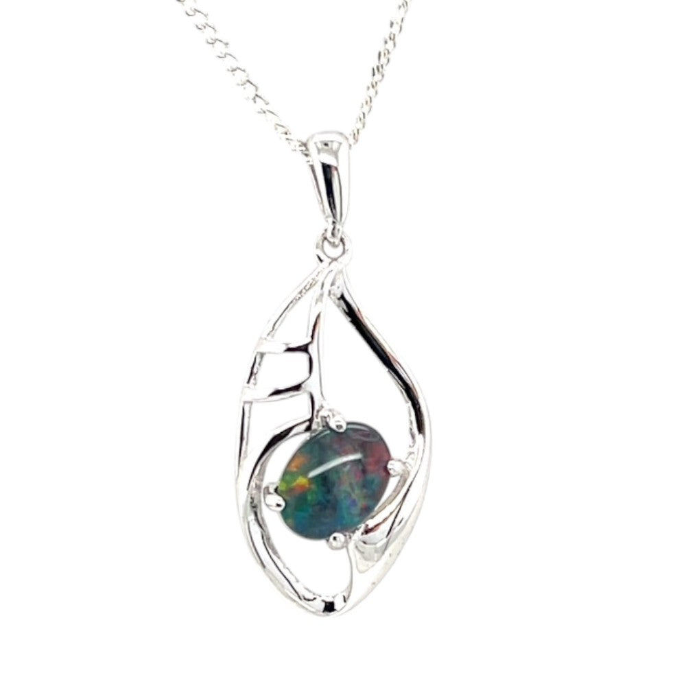 Sterling Silver Triplet Opal Pendant (sstp540)