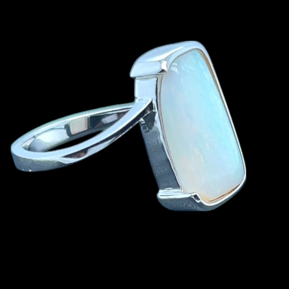 Sterling Silver Solid Opal Ring (sssr156)