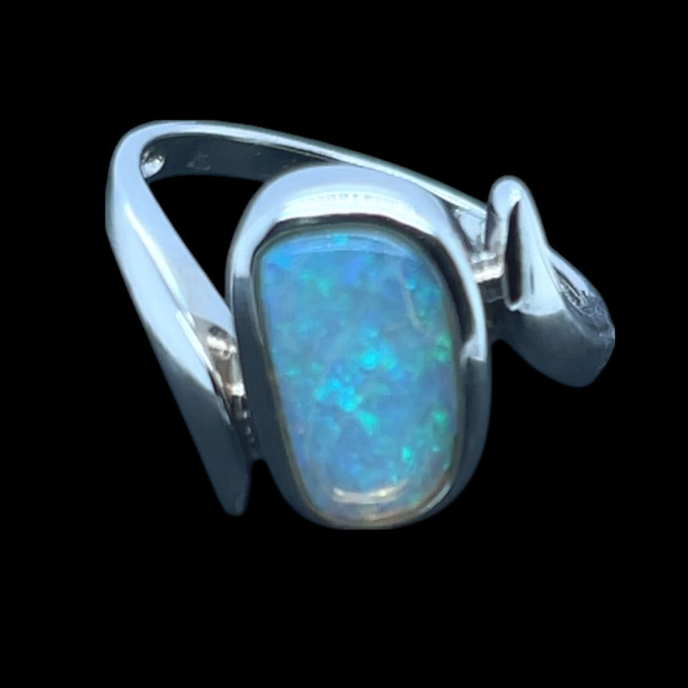 Sterling Silver Solid Opal Ring (sssr159)