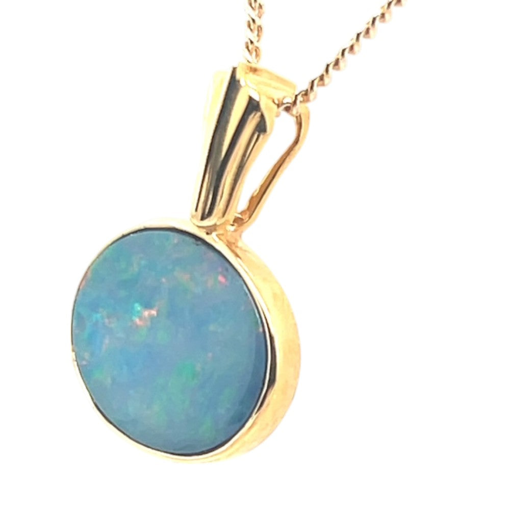 14ct Gold Doublet Opal pendant (dop913)