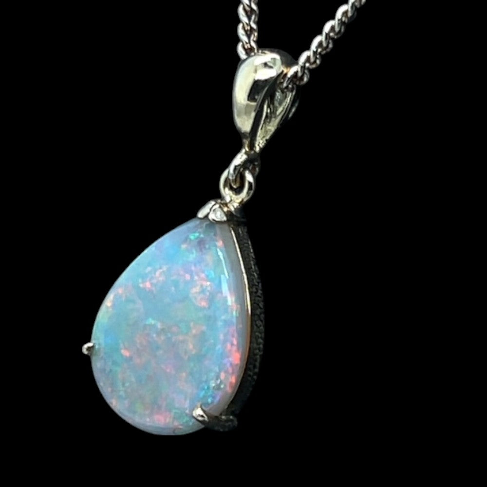 18ct Gold Solid Opal Pendant (sp522)