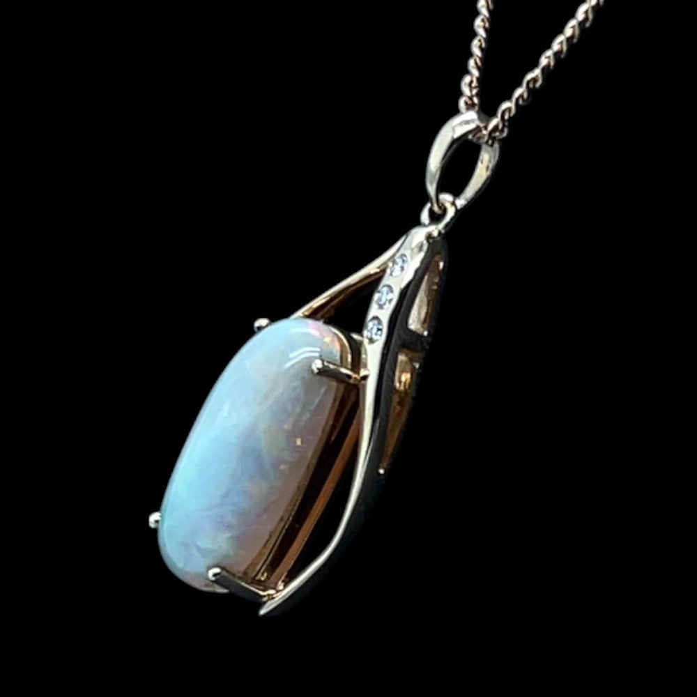 14ct Gold Solid Opal Pendant (sp524)