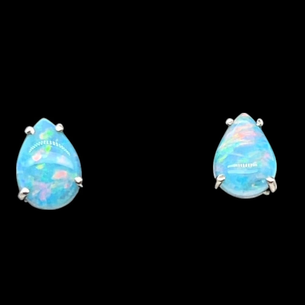 14ct Gold Solid Opal Earrings (se816)