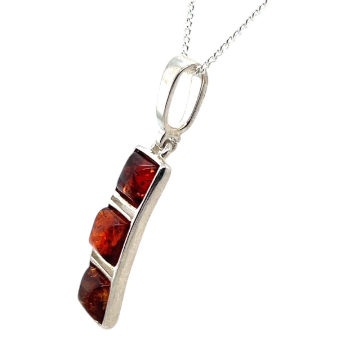 Sterling Silver Amber Pendant (ambp405)