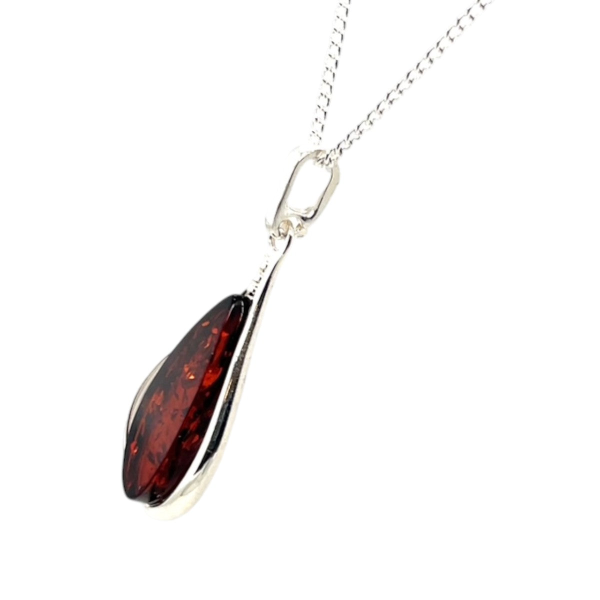 Sterling Silver Amber Pendant (ambp408)