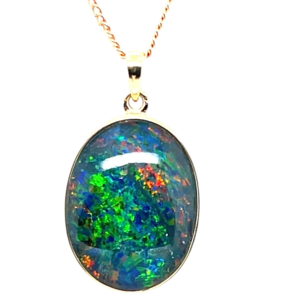 9ct Gold Triplet Opal Pendant (tp901)