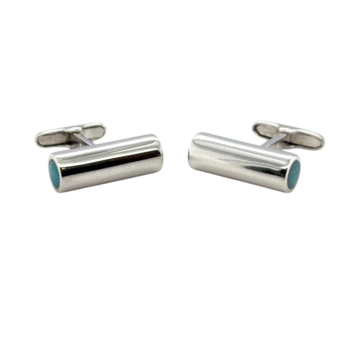 Sterling silver Doublet Opal Cufflinks (cuff79)
