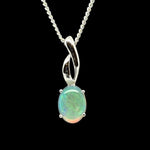 9ct Gold Solid Opal Pendant (sp5100)