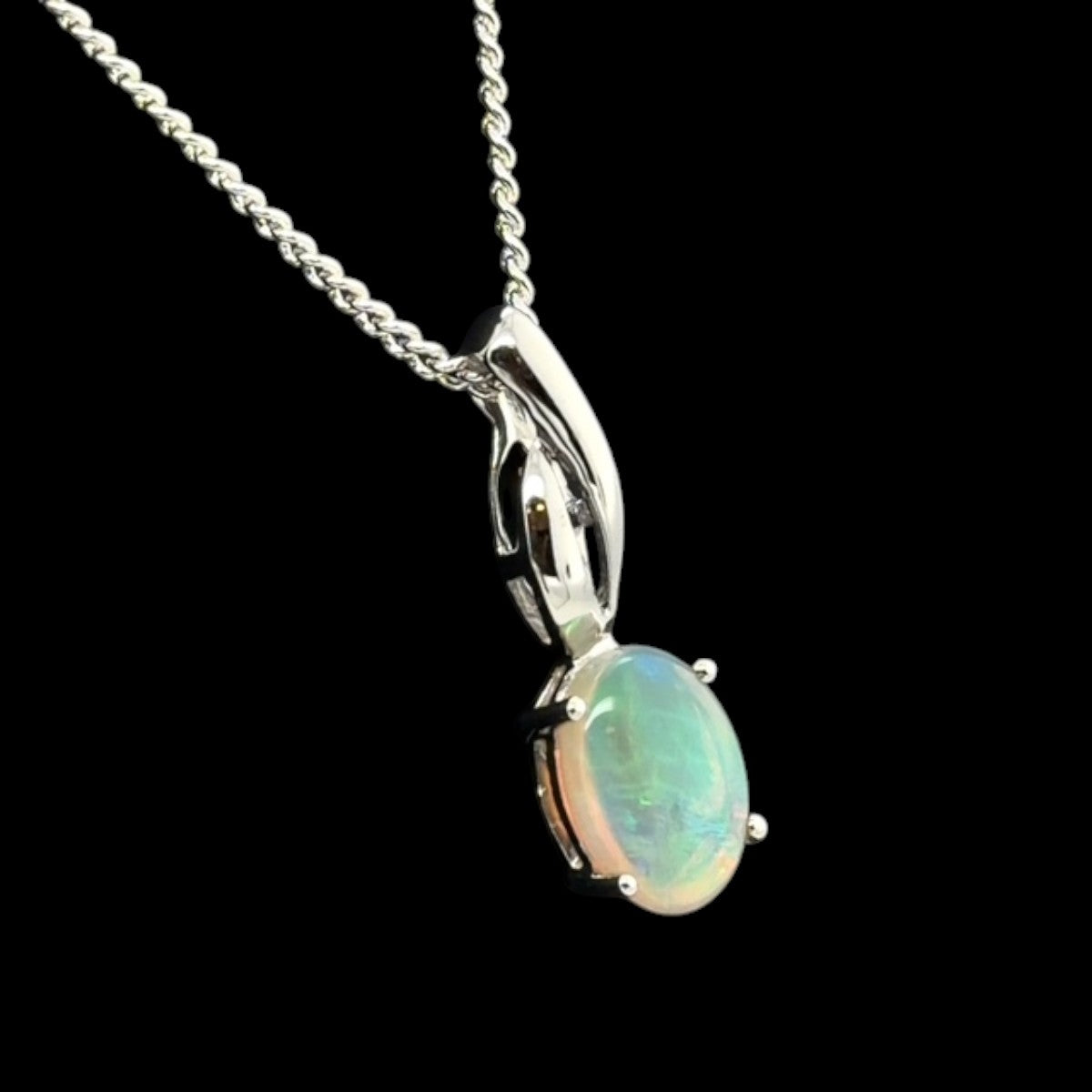 9ct Gold Solid Opal Pendant (sp5100)