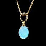 9ct Gold Solid Opal Pendant (sp604)