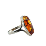 Sterling silver Amber Ring (ambr182)