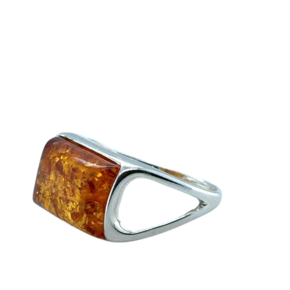 Sterling Silver Amber ring (ambr183)