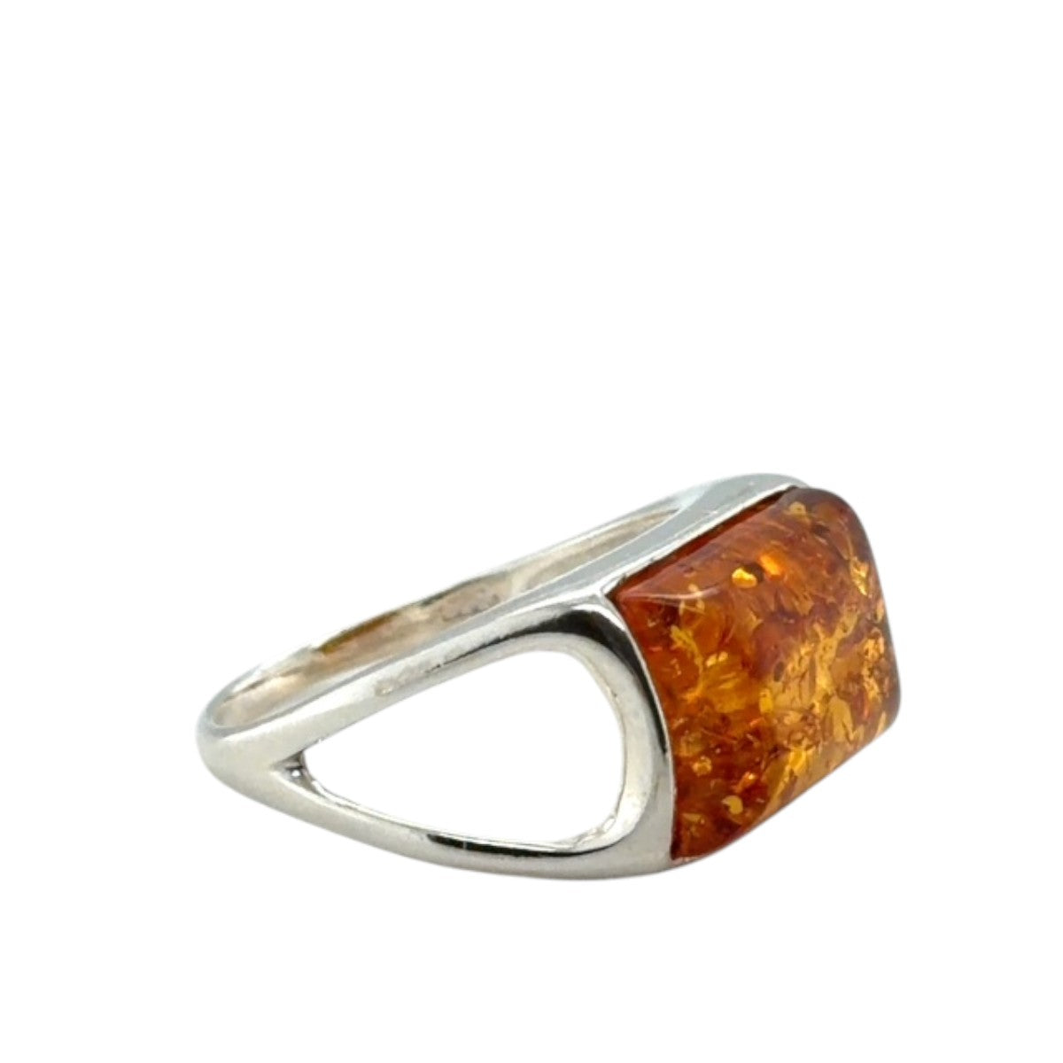 Sterling Silver Amber ring (ambr183)