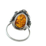 Sterling Silver Amber Ring (ambr180)