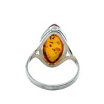 Sterling silver Amber Ring (ambr182)