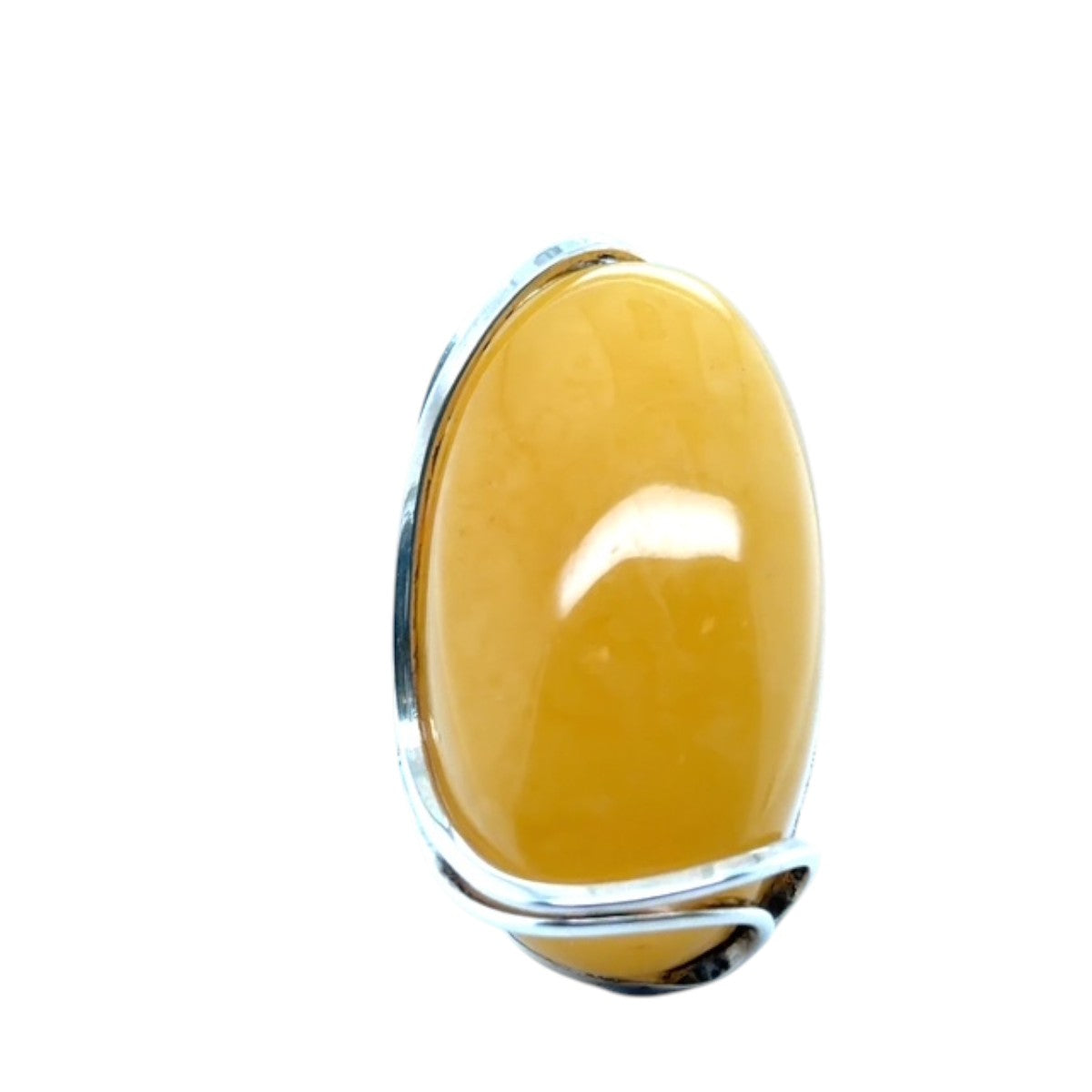 Sterling Silver Amber Ring (ambr185)
