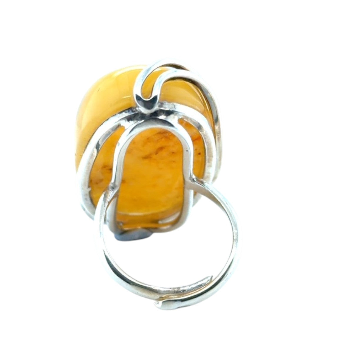 Sterling Silver Amber Ring (ambr185)