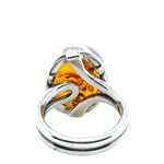Sterling Silver Amber Ring (ambr186)