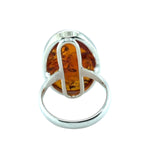 Sterling Silver Amber Ring (ambr188)