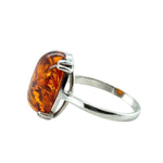 Sterling Silver Amber Ring (ambr189)