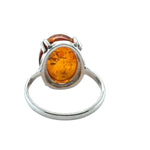 Sterling Silver Amber Ring (ambr189)