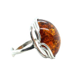 Sterling Silver Amber RIng (ambr191)