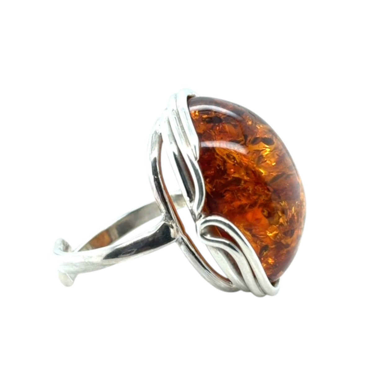 Sterling Silver Amber RIng (ambr191)