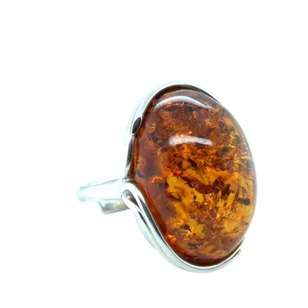 Sterling Silver Amber RIng (ambr191)