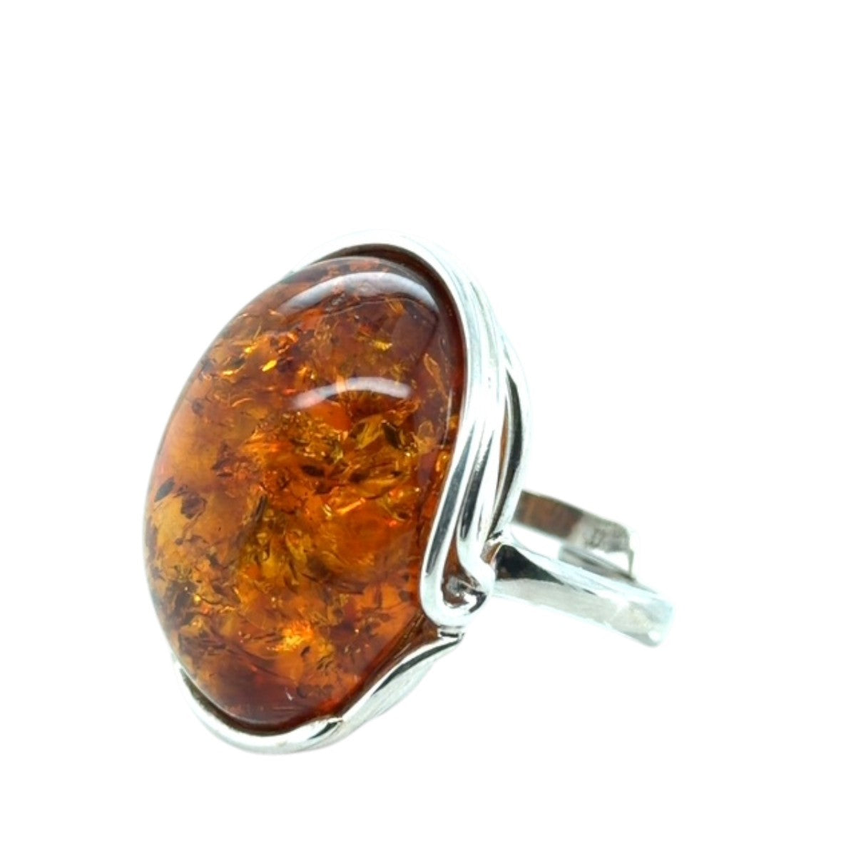 Sterling Silver Amber RIng (ambr191)