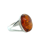 Sterling silver Amber Ring (ambr192)