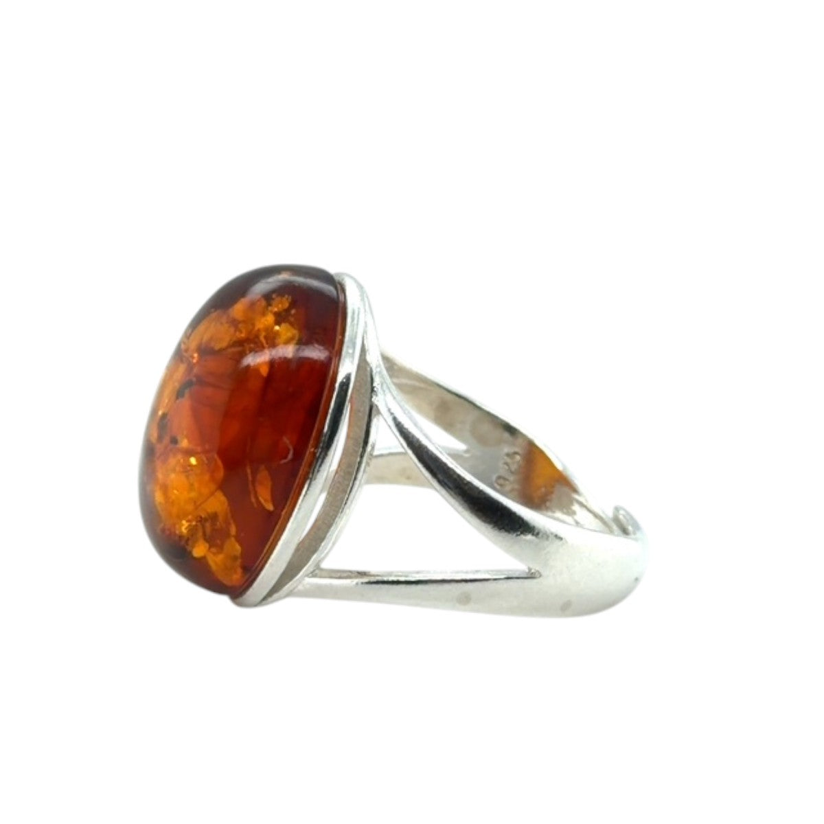Sterling silver Amber Ring (ambr192)