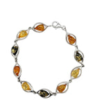 Sterling Silver Amber Bracelet (ambbrac51)