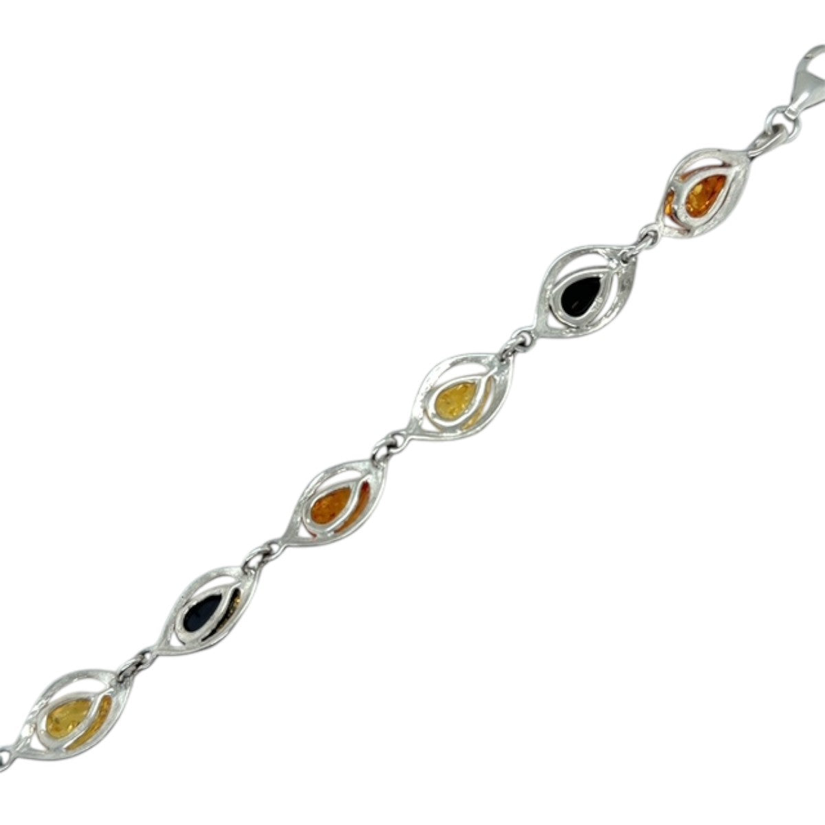 Sterling Silver Amber Bracelet (ambbrac51)
