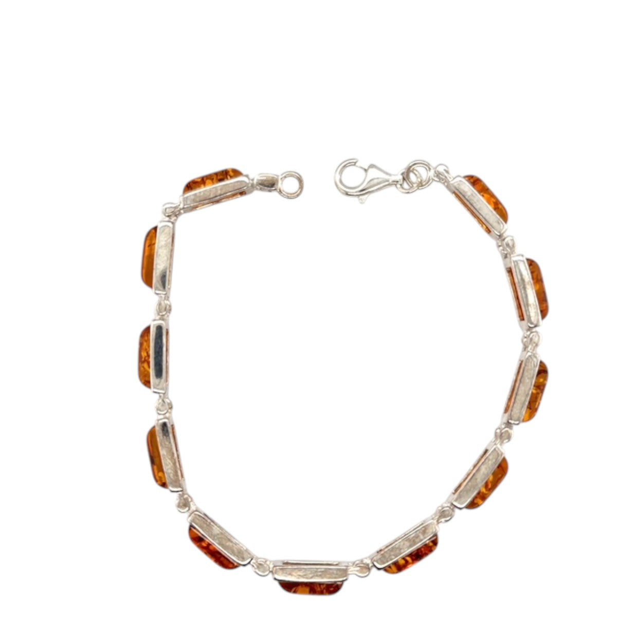 Sterling Silver Amber Bracelet (ambbra52)