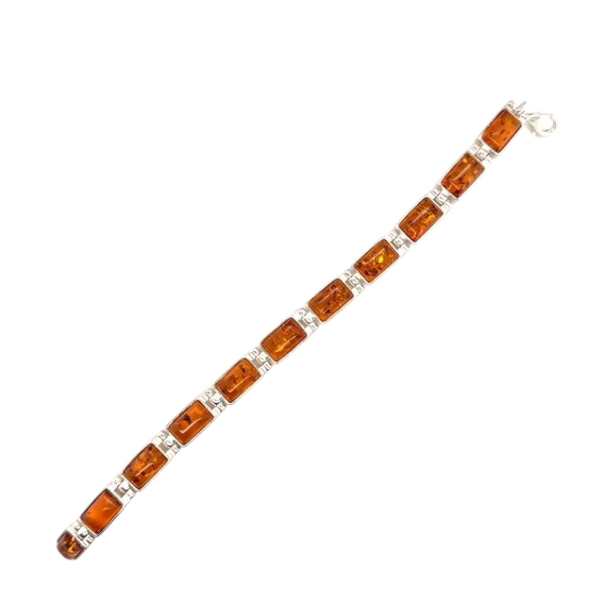 Sterling Silver Amber Bracelet (ambbra52)