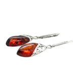 Sterling Silver Amber Earrings (ambear505)
